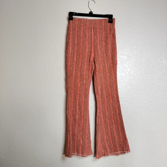 Free People Fine Line Flare Stripe Pull on pants Hippie Boho Gypsy Style sz Xs - Picture 2 of 8